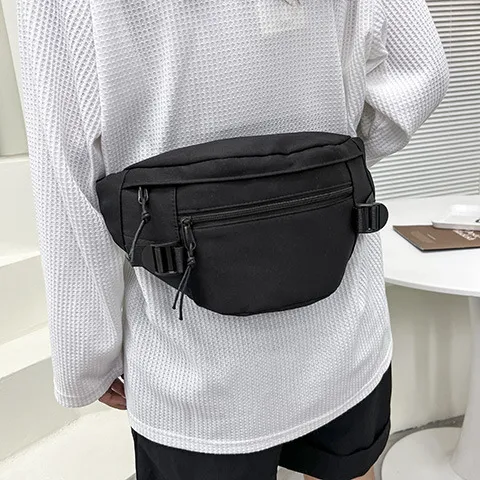 Men And Women Sports Casual Travel Crossbody Chest Bag Black - Shop at LoveMi