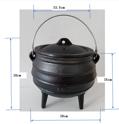 Title 1, Three-legged Cast Iron Cauldron South African P...