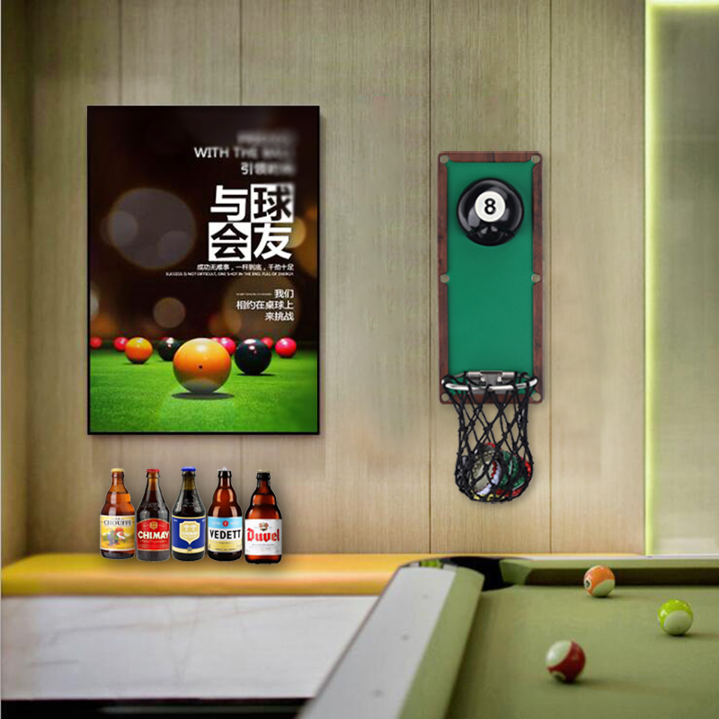 Creative PVC Billiards Bottle Opener Refrigerator Stereo Magnetic
