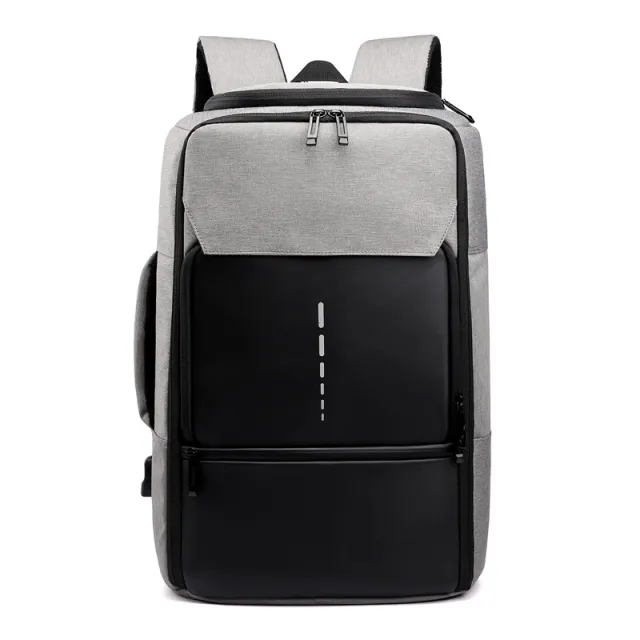 Large Capacity Expandable Travel Backpack New Usb Grey - Shop at LoveMi