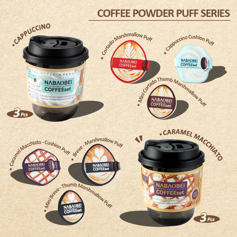 Caramel Macchiato Series Ultra-Soft Creamy Touch Sponge Combo  3Pcs Per Pack — foto 9