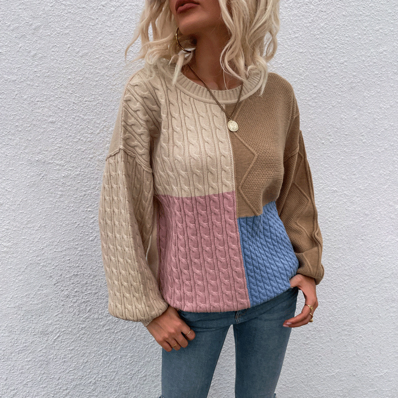 Title 6, Liana - O-Ausschnitt ile Stylisches Strickpullover