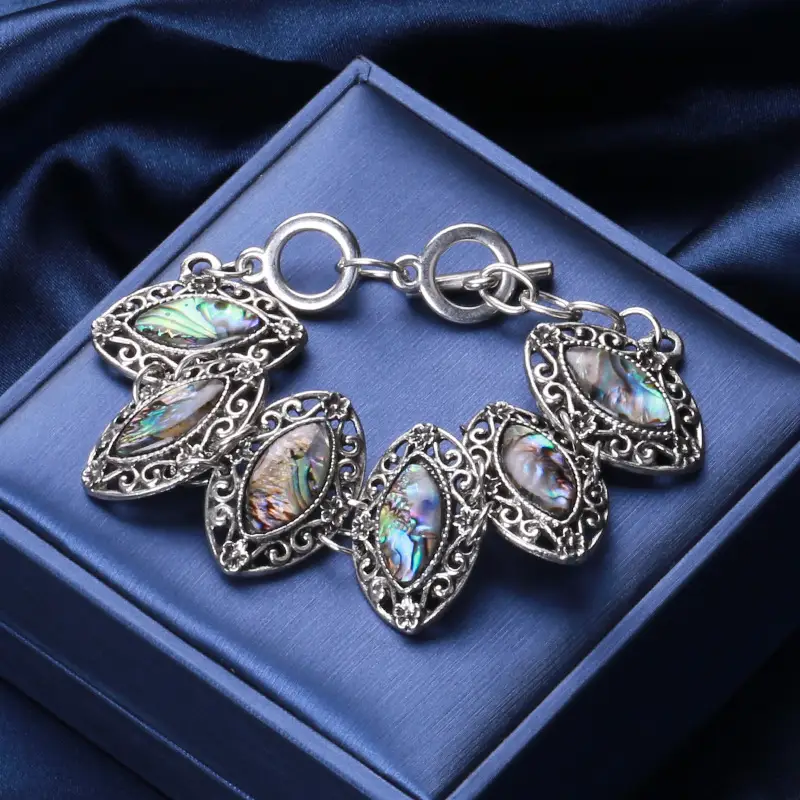 Fashion Personality Oval Abalone Bracelet Distressed