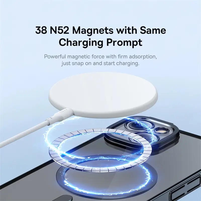 Mingcan Magnetic Phone Case Wireless Charging Protective