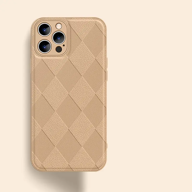 Fashion Personality Solid Color Plaid Mobile Phone Case
