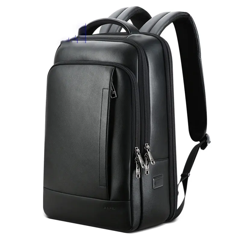 Backpack Leather Men's Business Trip First Layer Computer Bag