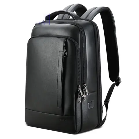 Backpack Leather Men's Business Trip First Layer Computer Bag
