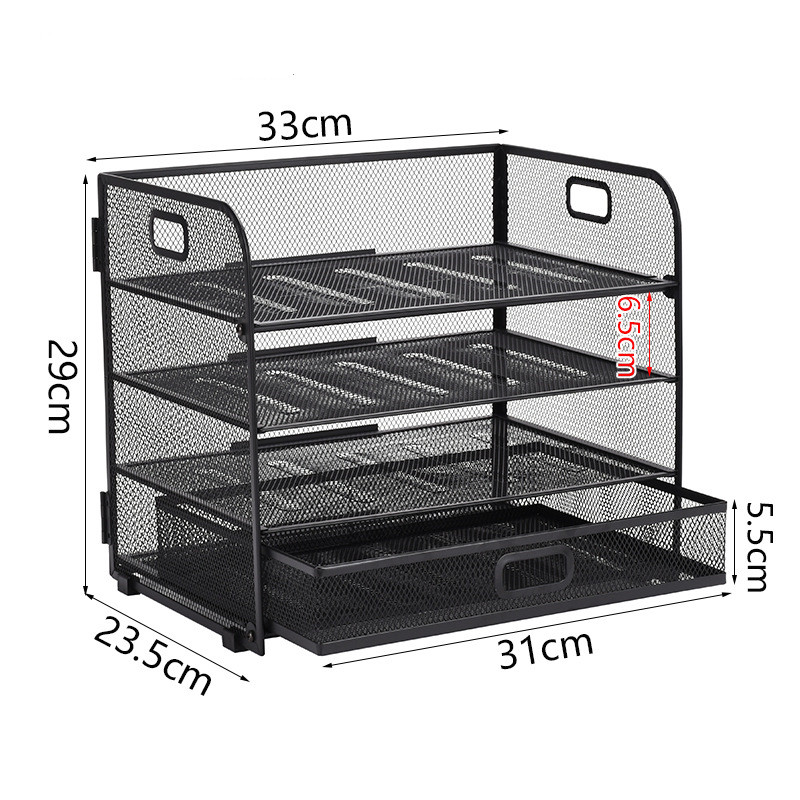 Title 7, Desktop Multi-layer Metal Mesh Storage Rack