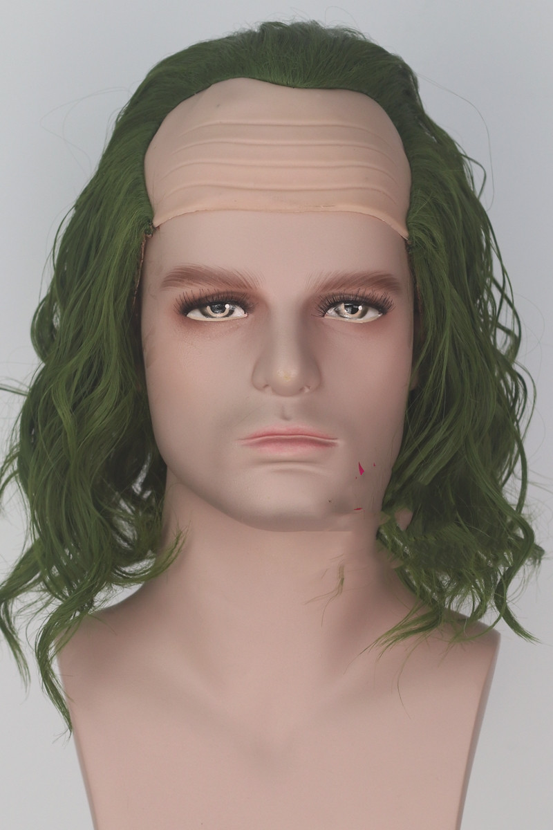 Title 2, Simulation Scalp Green Short Curly Hair Anime