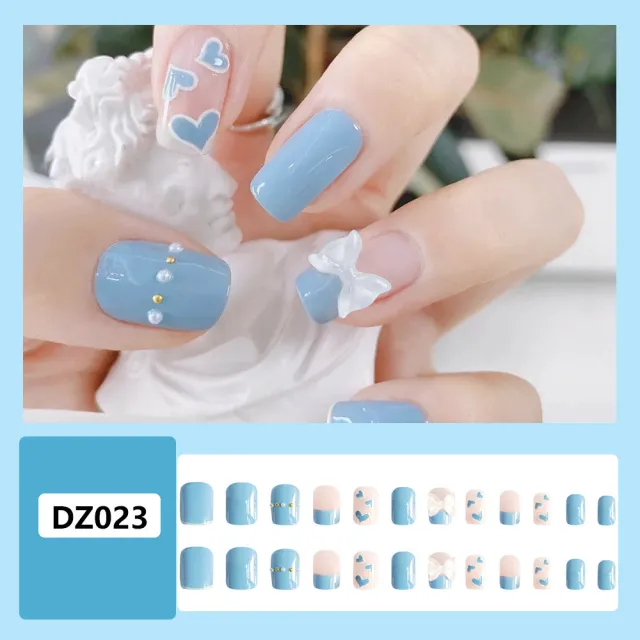 Creamy Blue Love Valentine's Day Jelly Gel Nail Art Dz023 - Shop at LoveMi