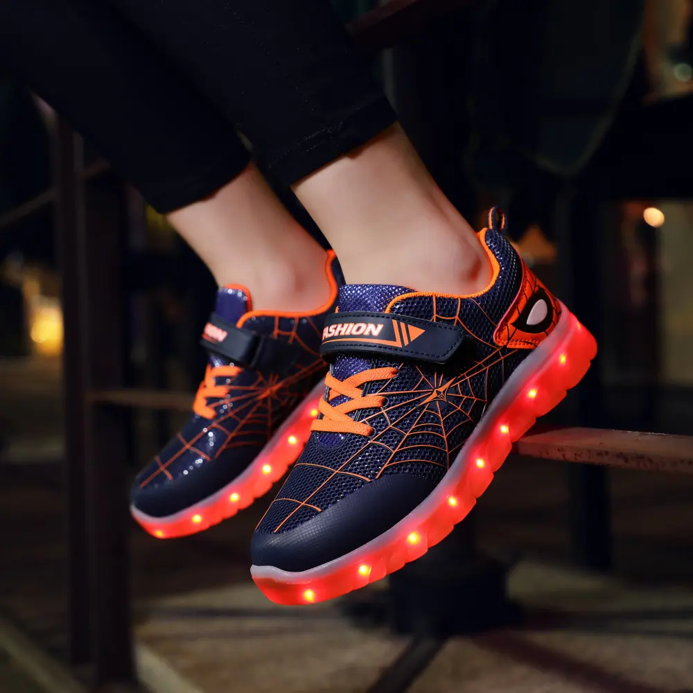 Size 26-37 Kids Led USB Recharge Glowing Shoes Children's