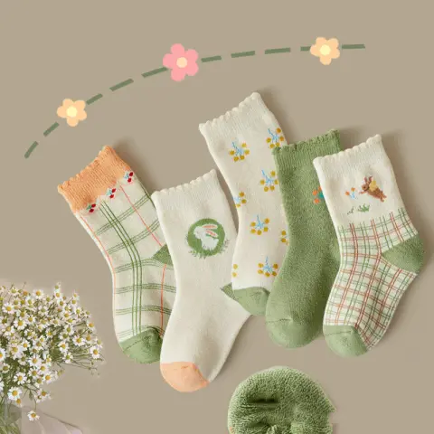 Fashion Thick Terry Socks Cartoon Casual Baby