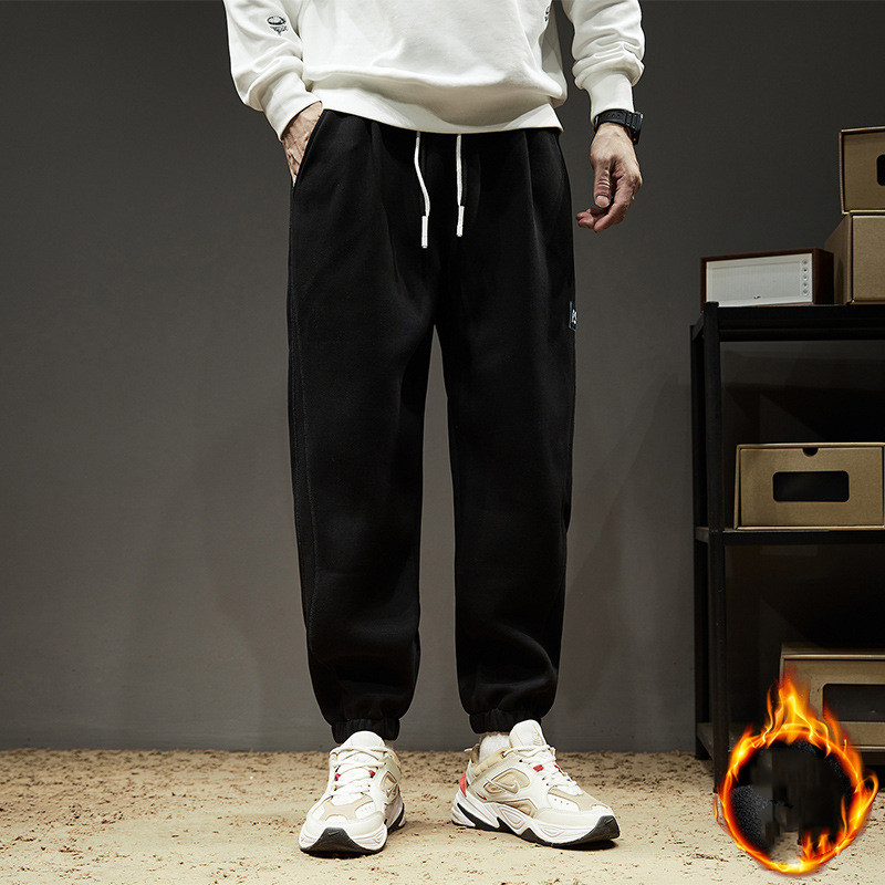 Men's Fleece Thickened Sports Casual Long Sweatpants