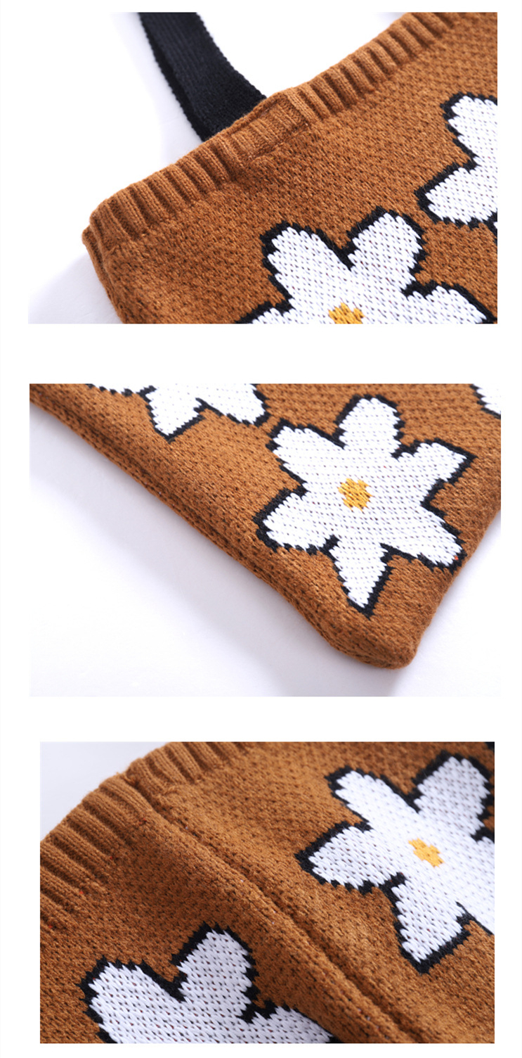 Women's Autumn And Winter Portable Shopping Bag Literary One-shoulder Knitting