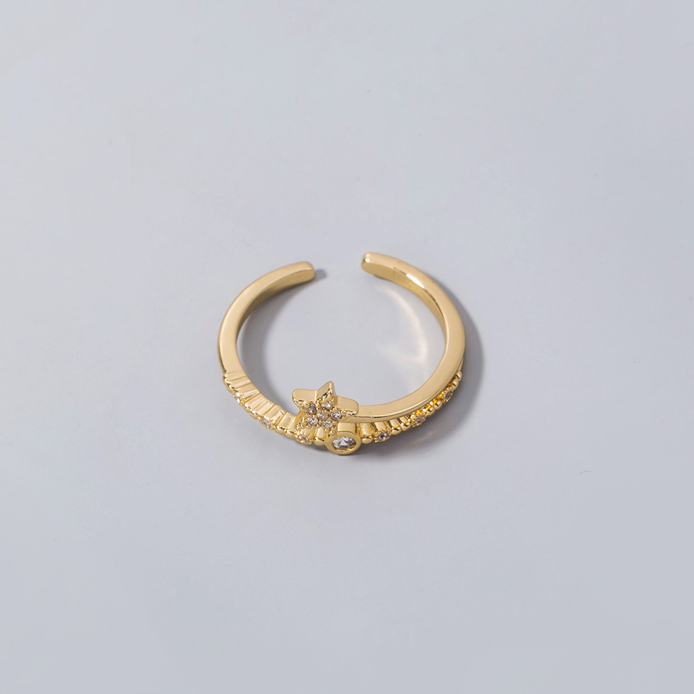 Exquisite Light Luxury Micro-inlaid Rose Zircon Ring