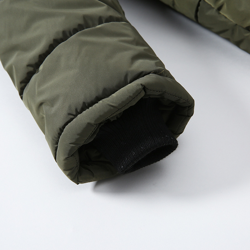 Boys Large Fur Collar Padded Warm Cotton Jacket — foto 10