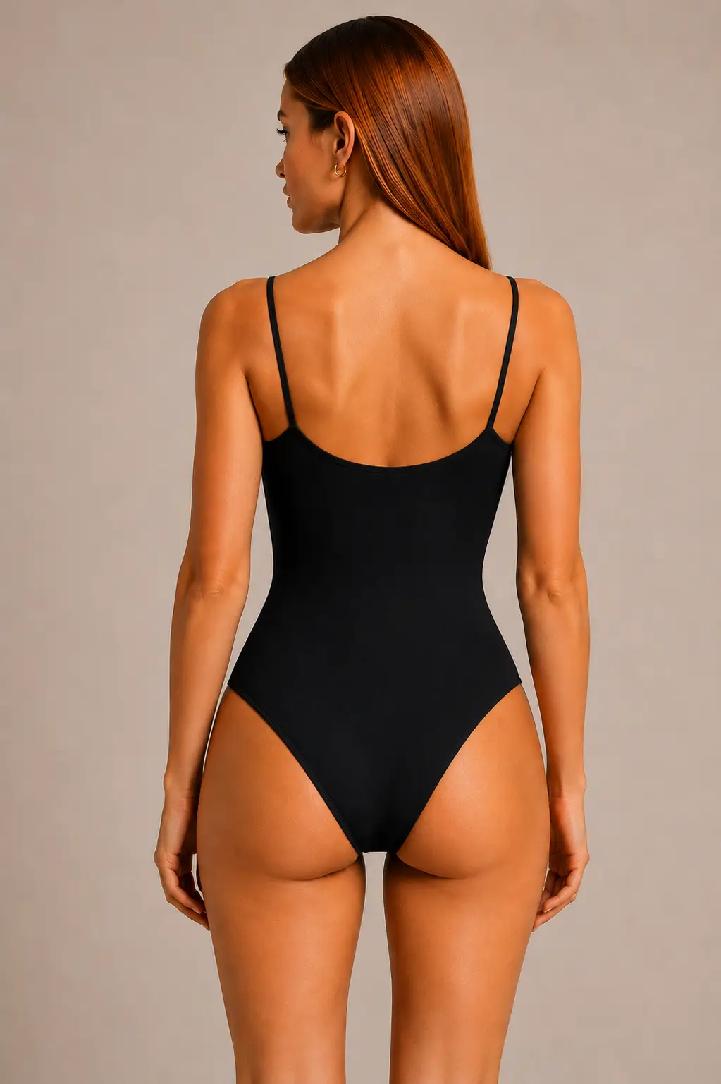 Women's Spaghetti Strap Sleeveless Bodysuit Soft Stretch Essential Basic Top