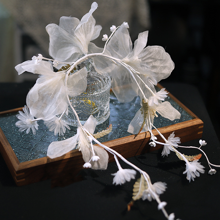 Women's French Fantasy White Silk Embossing White - Shop at LoveMi