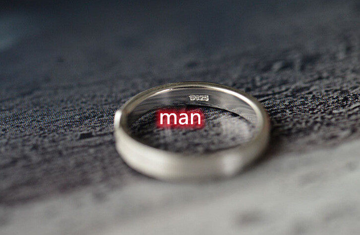 Sterling Silver  Ring Arrow Brushed Couple Ring — foto 6