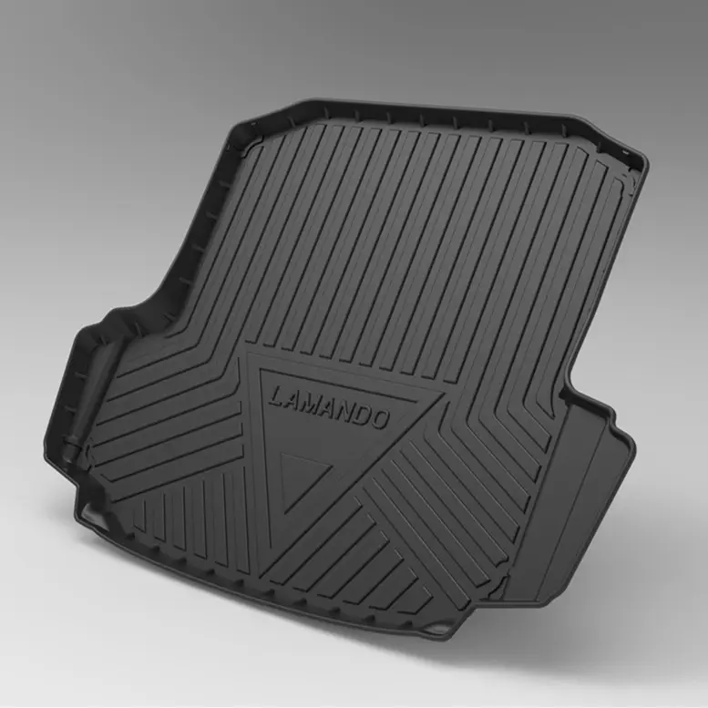 Black Carbon Fiber Pattern Car TPE Trunk