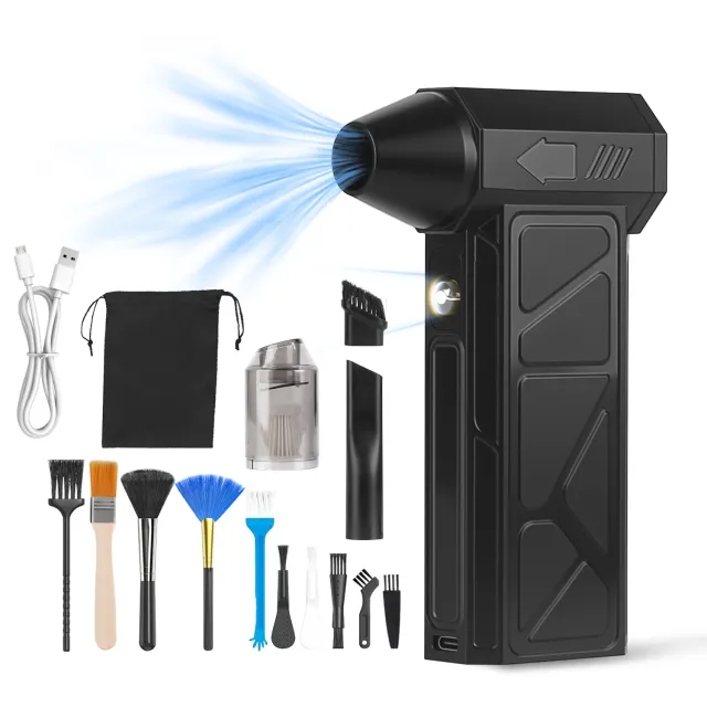 Compressed Air Duster With LED Light Vacuum Cleaner Max 160000RPM Speed For PC Keyboard Cleaning High Speed Rechargeable Cordless Air Blower With 4... Pro - Shop at LoveMi
