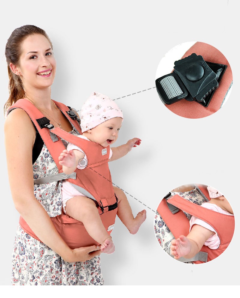 BleuRibbon Baby Ergonomic Multifunctional Baby Carrier Waist Stool – Front View