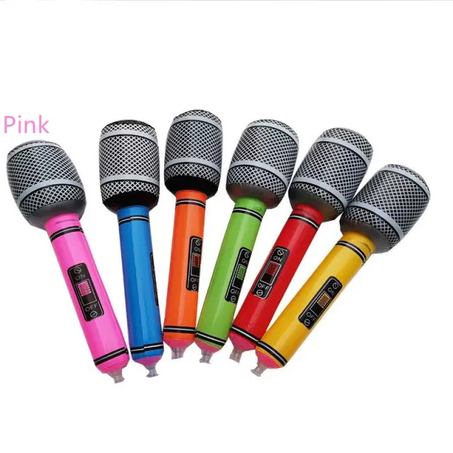 Inflatable Large Microphone Microphone Simulation Musical Instrument Pink - Shop at LoveMi