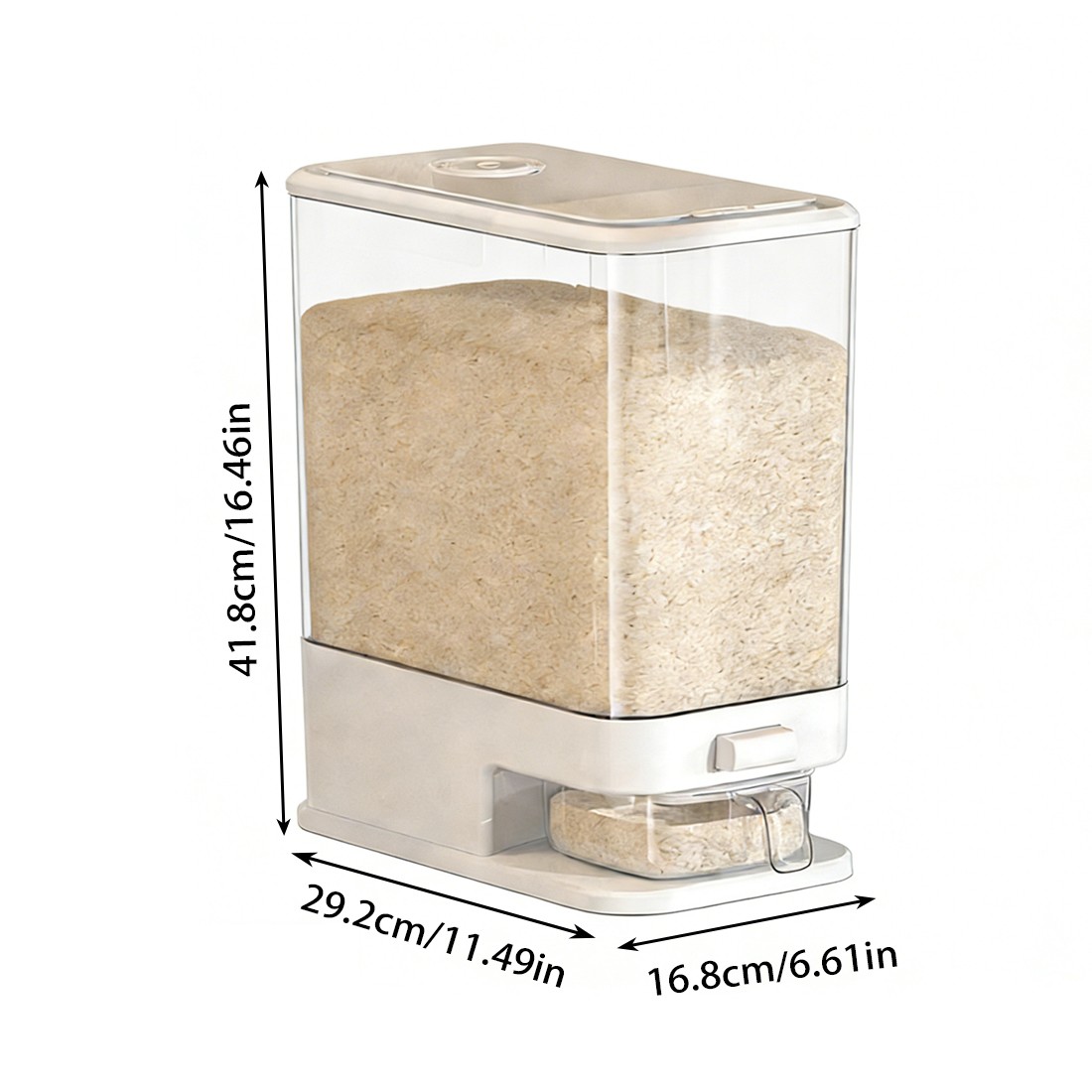 NEW 5&10KG Rice Dispenser Container Cereal Box Dry Food Grain Storage Home UK — image 6