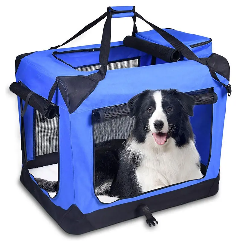 3-Door Folding Soft Dog Crate