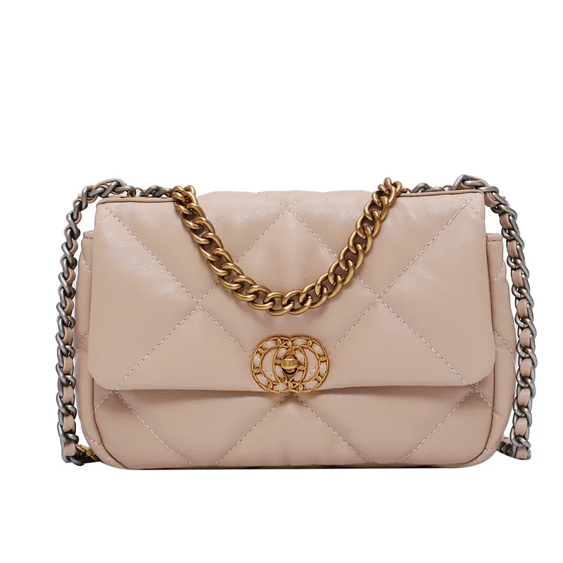 Crossbody Casual Fashion Small Fragrance Handbag - Khaki