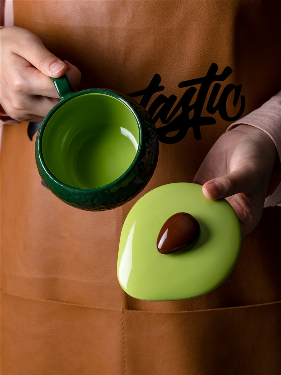 High-quality Large-capacity Ceramic Mug With Lid