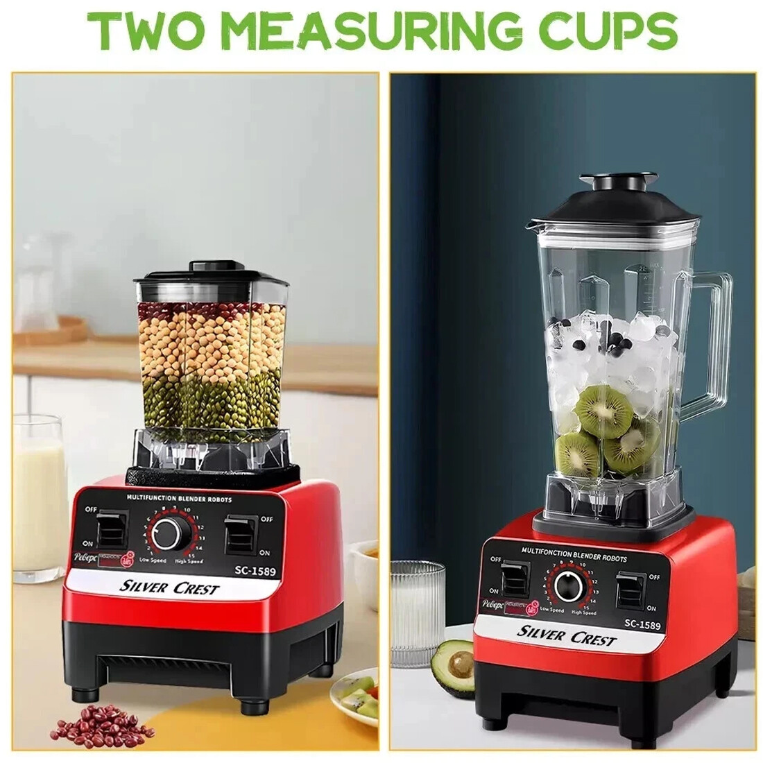 Mélangeur multifonctionnel 4500w, robot culinaire, presse-agrumes, smoothie – Image 6