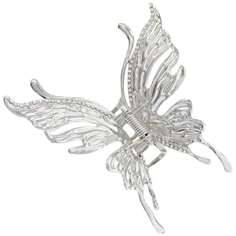Exaggerated Personality Hair Accessories Metal Liquid Butterfly Grab Clip