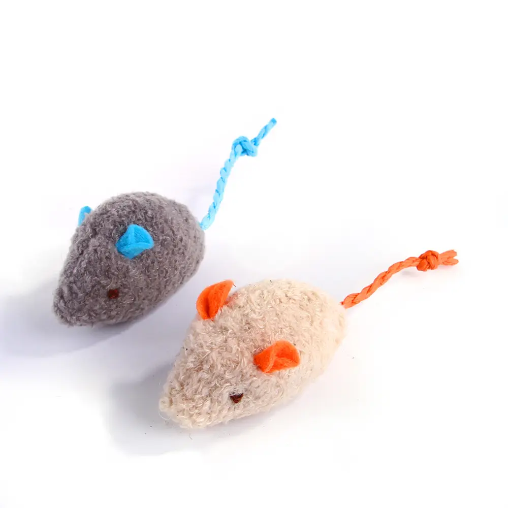 Pet Cat Plush Catnip Mouse Shape Interactive