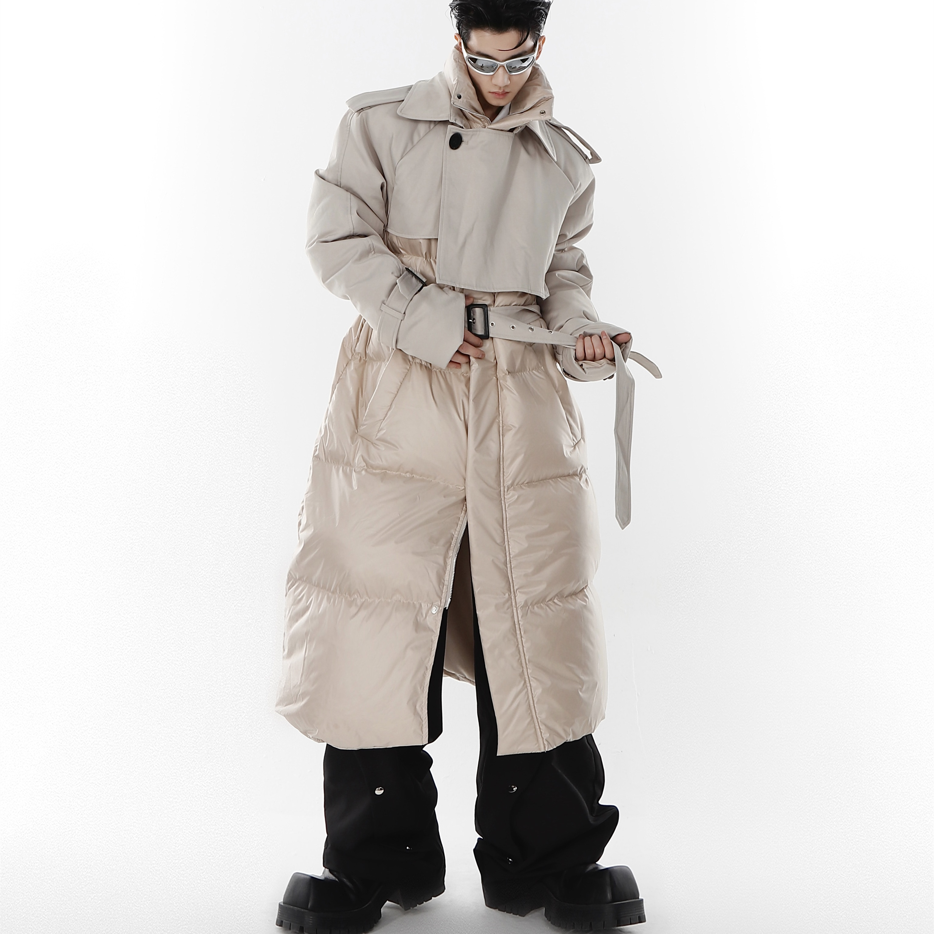 Men's Fashion False Two Pieces Thickened Down Jacket