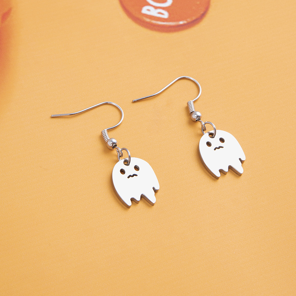 Little Ghost Stainless Steel Earrings - Image 9