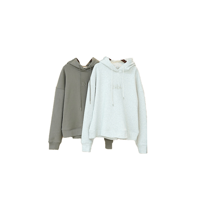 Women's Three-dimensional Embroidery Cotton Hong Kong Style Casual Loose Hooded Sweater