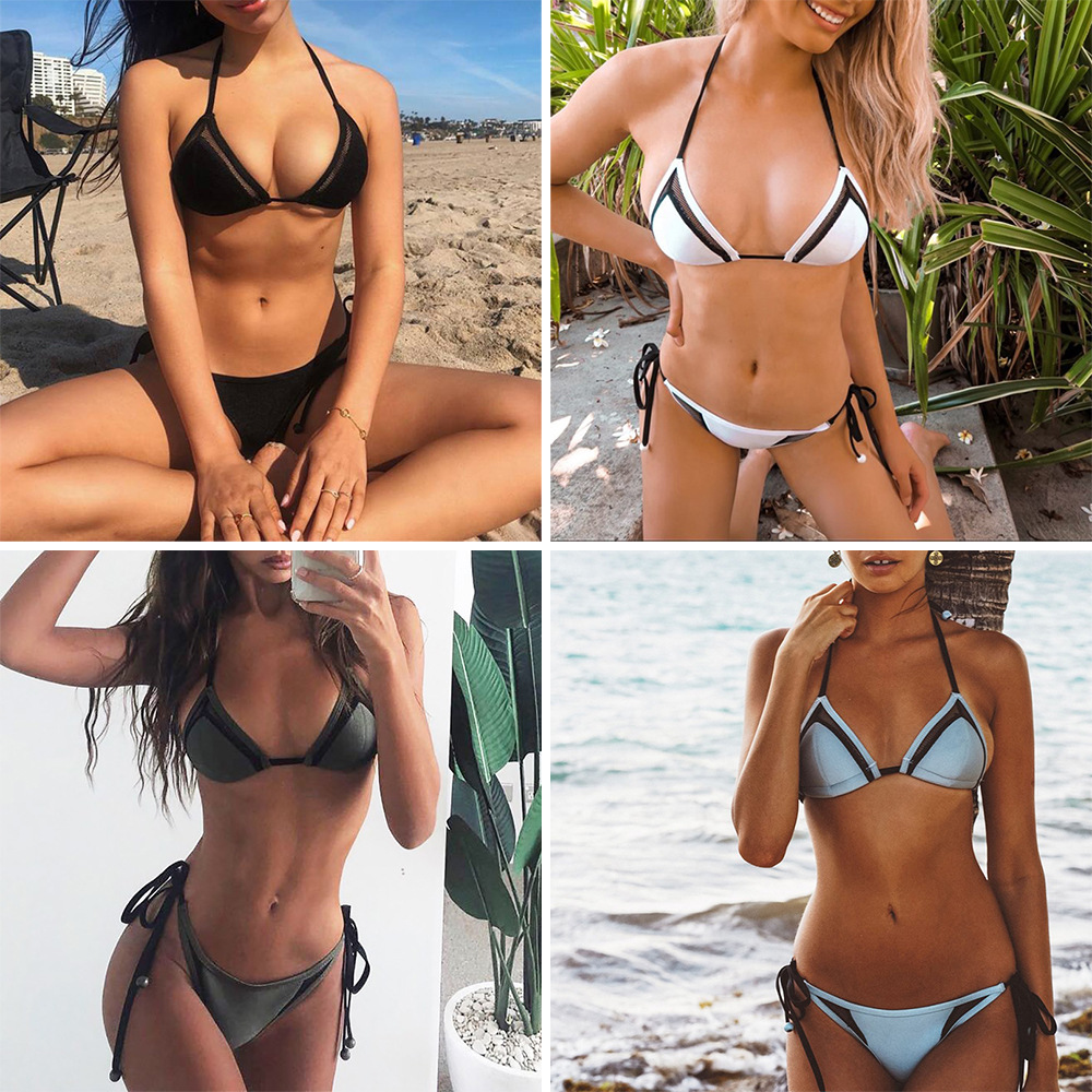 Title 8, Nieuwe nylon split mesh holle bikini. Geniet va...