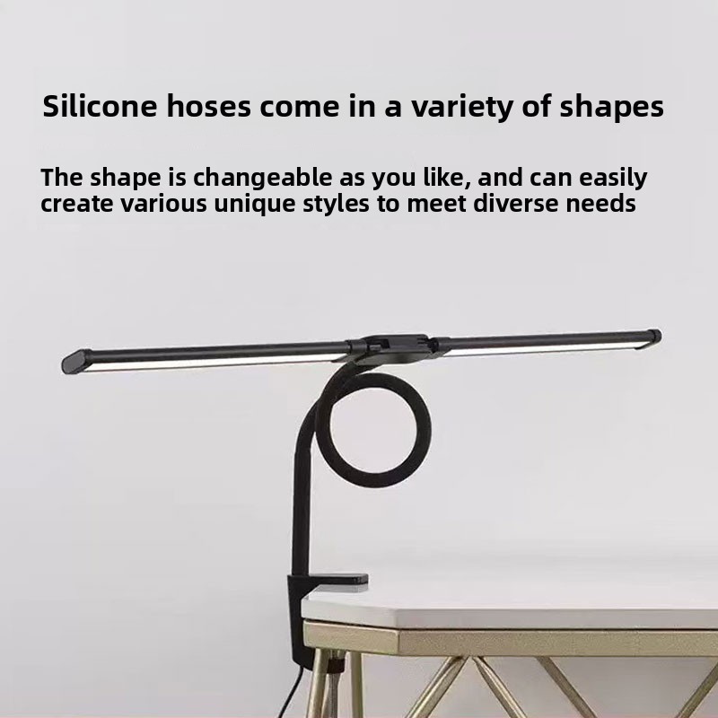 Double Head LED Desk Lamp Dimmable PC Monitor Light USB Table Lamps Black