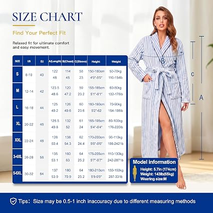RONGTAI Women's Robe, Long Soft Bathrobe, Cozy Lounge Wear Gift — image 8