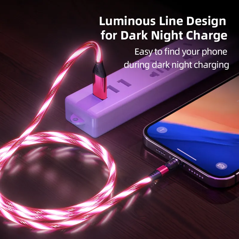 540 Rotate Luminous Magnetic Cable 3A Fast