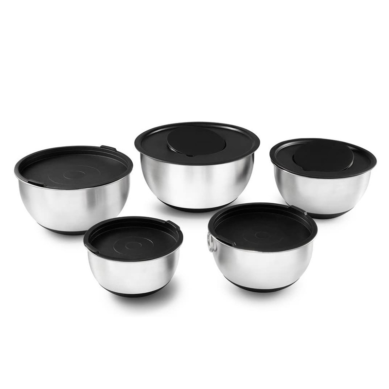 Title 3, Stainless Steel Thickened Salad Bowl Non Slip P...