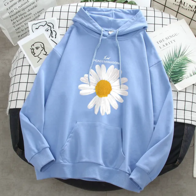 new thin super fire Little Daisy hooded sweater women"s 200 Jin Plus Size mm loose large slim top 7A 2Xl - Shop at LoveMi
