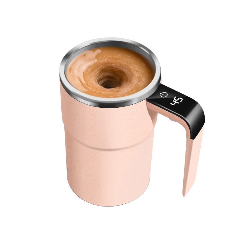 Smart Temperature-measuring Magnetic Automatic Stirring Cup, Electric Portable Coffee Cup, Milkshake Cup, Fitness Protein Shake Powder Cup - Image 4