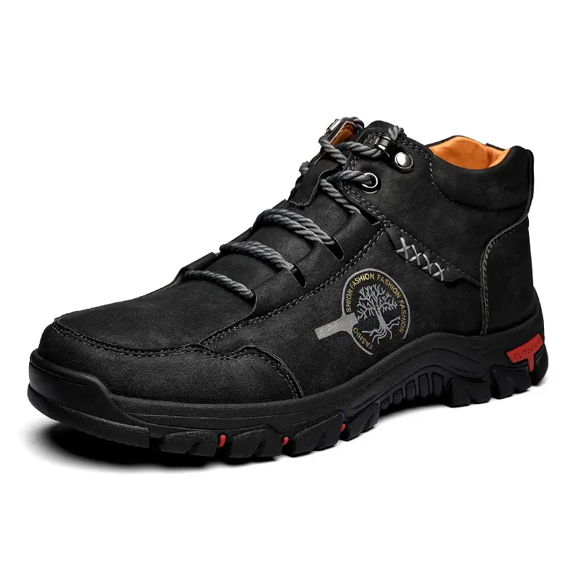 Men's Outdoor Waterproof Casual Shoes High-top Mountaineering
