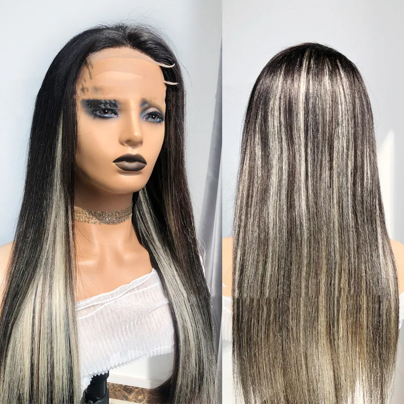 Reality Wig Headgear Lace Headgear Straight Body Wave Human Hair Wigs - 16Inch