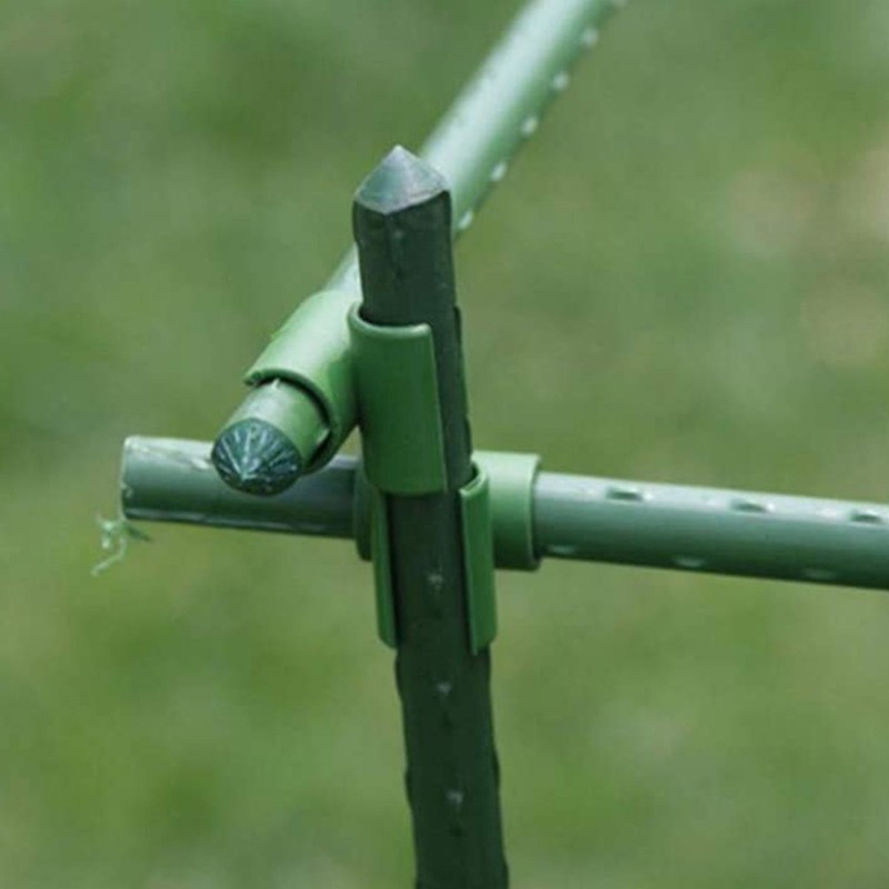 1o0Pcs Garden Bamboo Cane Flexi Balls Fruit Cage Netting Connectors Fixing Clips — foto 5