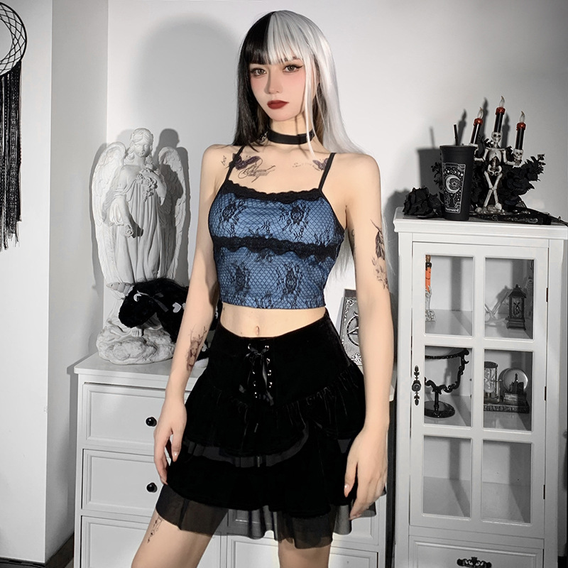 Contrasting Color Sweet And Sexy Lace Camisole Women