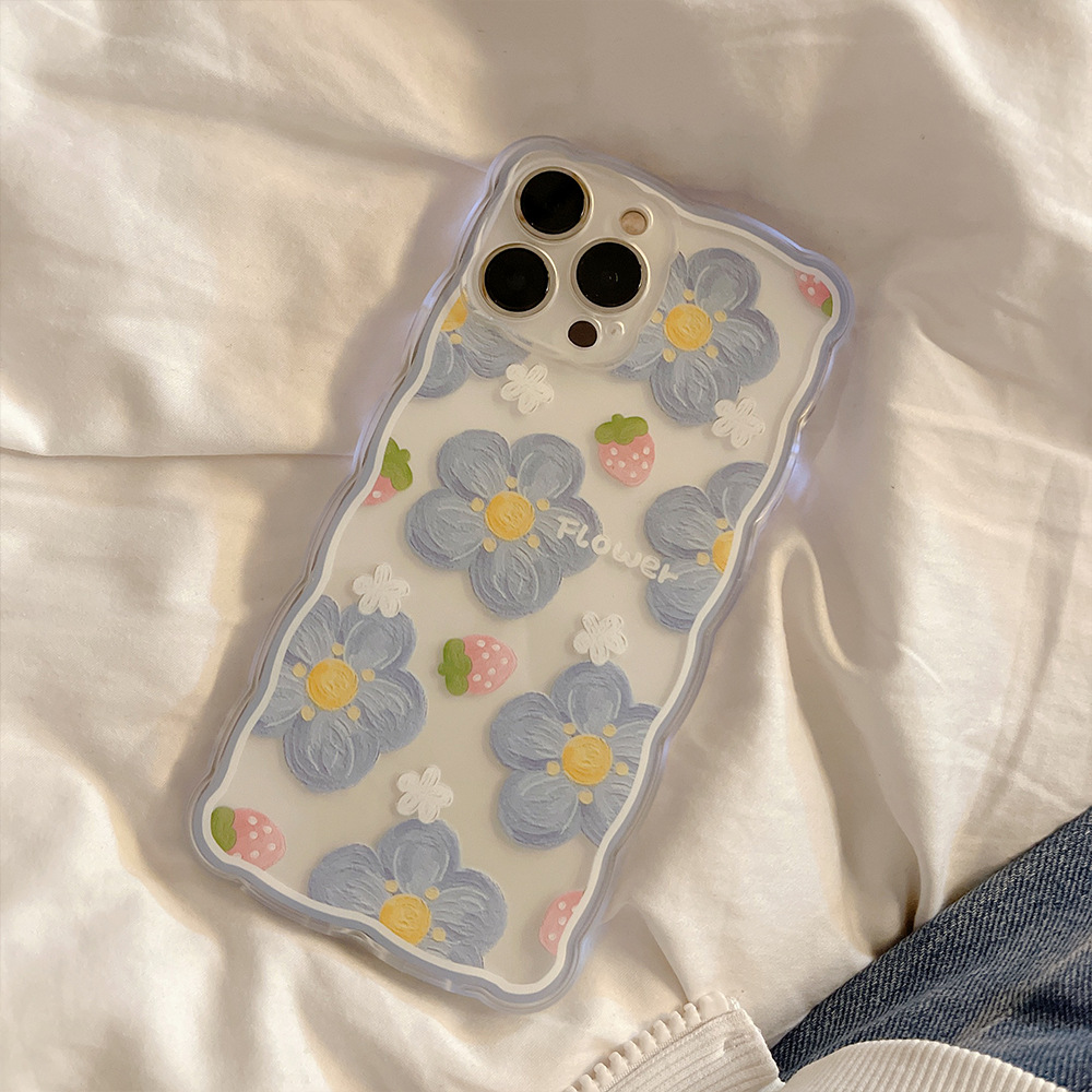 Girls’ Fashion Mobile Phone Case With Wavy Edge
