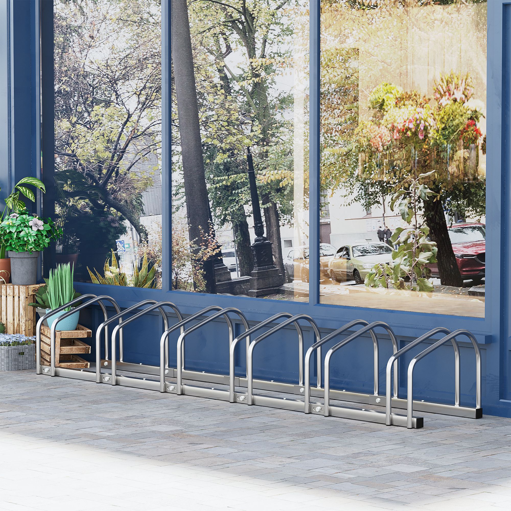 Bicycle Rack Parking Floor Or Wall Mounted Storage Locking 179L X 33W X 27H 6 — image 4